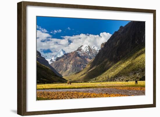 Mountain Landscape in the Andes, Peru, Cordiliera Blanca-Calin Tatu-Framed Photographic Print