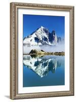 Mountain Landscape, Lac Blanc with Aiguille Vert and Les Drus, Haute Savoie, France, September 2008-Frank Krahmer-Framed Photographic Print