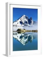 Mountain Landscape, Lac Blanc with Aiguille Vert and Les Drus, Haute Savoie, France, September 2008-Frank Krahmer-Framed Photographic Print