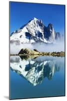 Mountain Landscape, Lac Blanc with Aiguille Vert and Les Drus, Haute Savoie, France, September 2008-Frank Krahmer-Mounted Photographic Print