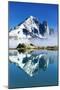 Mountain Landscape, Lac Blanc with Aiguille Vert and Les Drus, Haute Savoie, France, September 2008-Frank Krahmer-Mounted Photographic Print