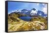 Mountain Landscape, Lacs Des Cheserys and Aiguilles Rouges, Haute Savoie, France, Europe-Frank Krahmer-Framed Stretched Canvas