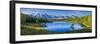 Mountain Landscape, Lake and Mountain Range, Large Panorama, Altai-null-Framed Photographic Print