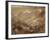 Mountain Landscape, Macugnaga, 1845 (Pen and Brown Ink and Wash over Pencil on Paper)-John Ruskin-Framed Giclee Print