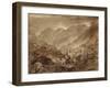 Mountain Landscape, Macugnaga, 1845 (Pen and Brown Ink and Wash over Pencil on Paper)-John Ruskin-Framed Giclee Print