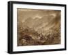 Mountain Landscape, Macugnaga, 1845 (Pen and Brown Ink and Wash over Pencil on Paper)-John Ruskin-Framed Giclee Print