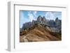 Mountain Landscape of Rocky Dolomites. Passo Gardena South Tyrol in Italy.-mpalis-Framed Photographic Print