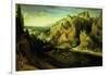 Mountain Landscape with a Surprise Attack, circa 1585-Lucas van Valckenborch-Framed Giclee Print