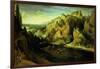 Mountain Landscape with a Surprise Attack, circa 1585-Lucas van Valckenborch-Framed Giclee Print