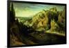 Mountain Landscape with a Surprise Attack, circa 1585-Lucas van Valckenborch-Framed Giclee Print