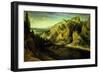 Mountain Landscape with a Surprise Attack, circa 1585-Lucas van Valckenborch-Framed Giclee Print