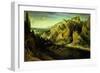 Mountain Landscape with a Surprise Attack, circa 1585-Lucas van Valckenborch-Framed Giclee Print