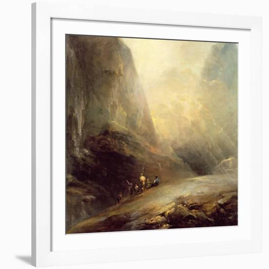 Mountain Landscape with Banditti, C.1780-Elias Martin-Framed Giclee Print