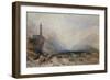 Mountain Landscape with Church (W/C on Paper)-Joseph Mallord William Turner-Framed Giclee Print