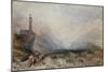 Mountain Landscape with Church (W/C on Paper)-Joseph Mallord William Turner-Mounted Giclee Print