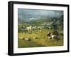 Mountain Landscape with Cows Grazing in Upper Area of Biella-Lorenzo Di Bicci-Framed Giclee Print