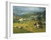 Mountain Landscape with Cows Grazing in Upper Area of Biella-Lorenzo Di Bicci-Framed Giclee Print