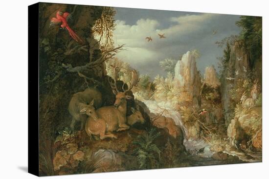 Mountain Landscape with Deer-Roelandt Jacobsz Savery-Stretched Canvas