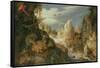 Mountain Landscape with Deer-Roelandt Jacobsz Savery-Framed Stretched Canvas