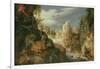 Mountain Landscape with Deer-Roelandt Jacobsz Savery-Framed Giclee Print