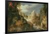 Mountain Landscape with Deer-Roelandt Jacobsz Savery-Framed Giclee Print