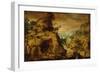 Mountain Landscape with Hermit, 1565-69-Bartholomäus Spranger-Framed Giclee Print