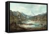 Mountain Landscape with Indians, 1870-75-John Mix Stanley-Framed Stretched Canvas
