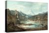 Mountain Landscape with Indians, 1870-75-John Mix Stanley-Stretched Canvas