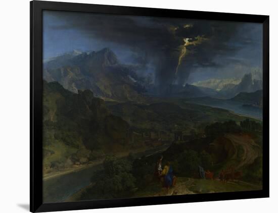 Mountain Landscape with Lightning, Ca 1675-Jean-François Millet the Elder-Framed Giclee Print