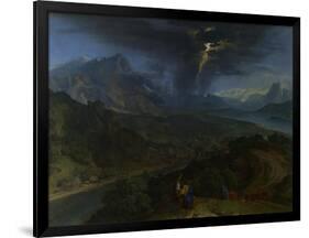 Mountain Landscape with Lightning, Ca 1675-Jean-François Millet the Elder-Framed Giclee Print