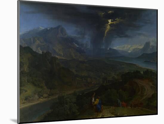 Mountain Landscape with Lightning, Ca 1675-Jean-François Millet the Elder-Mounted Giclee Print