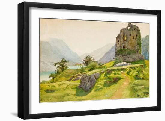 Mountain Landscape with Ruin-Albert Nikolayevich Benois-Framed Giclee Print