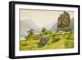 Mountain Landscape with Ruin-Albert Nikolayevich Benois-Framed Giclee Print