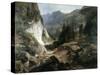 Mountain Landscape-Herman Fueschel-Stretched Canvas