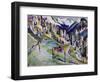 Mountain Landscape-Ernst Ludwig Kirchner-Framed Giclee Print