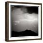 Mountain Lightning Sq BW-Douglas Taylor-Framed Photographic Print
