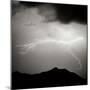 Mountain Lightning Sq BW-Douglas Taylor-Mounted Photographic Print