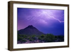 Mountain Lightning-Douglas Taylor-Framed Photographic Print