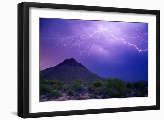 Mountain Lightning-Douglas Taylor-Framed Photographic Print