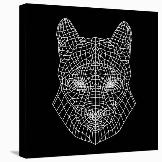 Mountain Lion Black Mesh-Lisa Kroll-Stretched Canvas