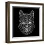 Mountain Lion Black Mesh-Lisa Kroll-Framed Art Print