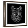 Mountain Lion Black Mesh-Lisa Kroll-Framed Art Print