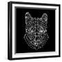 Mountain Lion Black Mesh-Lisa Kroll-Framed Art Print