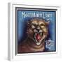 Mountain Lion Brand - Riverside, California - Citrus Crate Label-Lantern Press-Framed Art Print