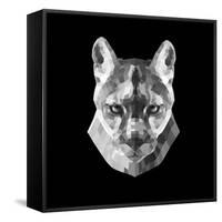 Mountain Lion Head-Lisa Kroll-Framed Stretched Canvas