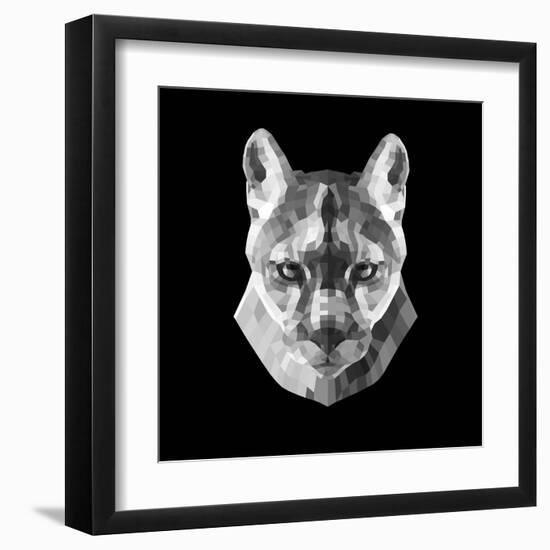 Mountain Lion Head-Lisa Kroll-Framed Art Print