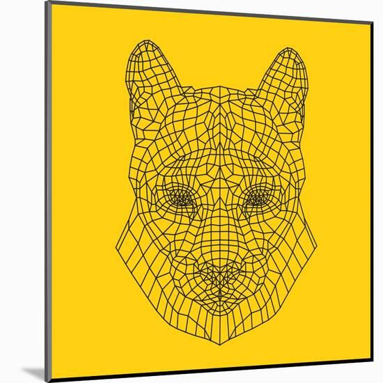 Mountain Lion Yellow Mesh-Lisa Kroll-Mounted Art Print