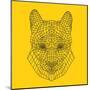 Mountain Lion Yellow Mesh-Lisa Kroll-Mounted Art Print