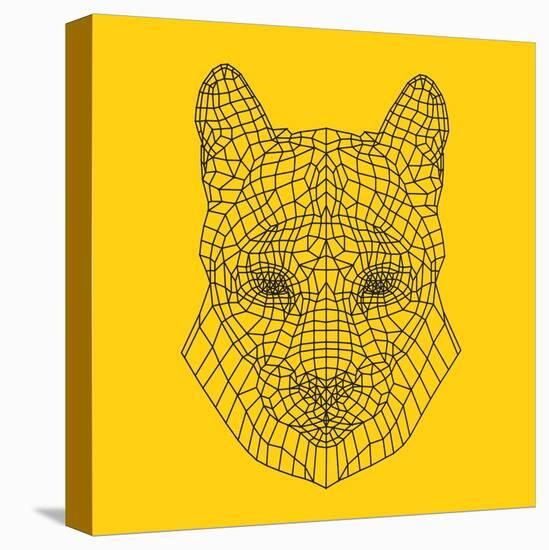 Mountain Lion Yellow Mesh-Lisa Kroll-Stretched Canvas