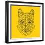 Mountain Lion Yellow Mesh-Lisa Kroll-Framed Art Print